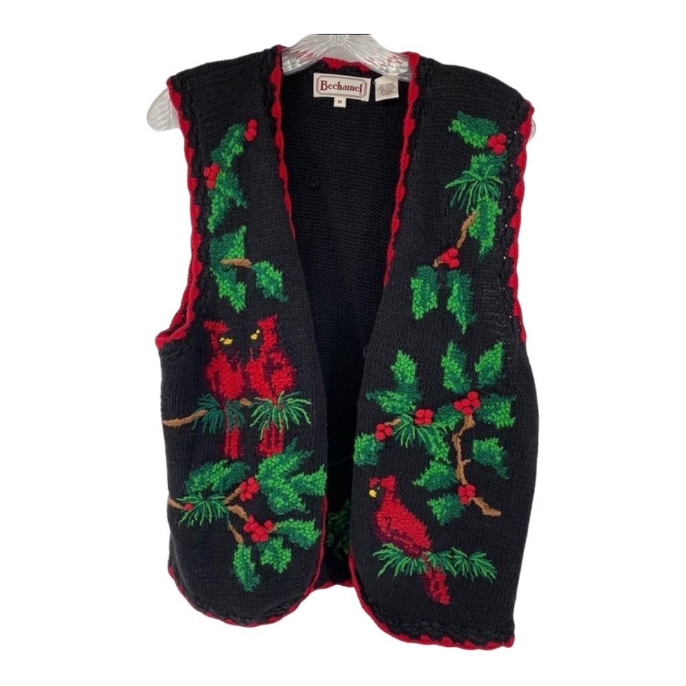 Bechamel Medium Partridge Pear Tree‎ Ugly Christmas Vest